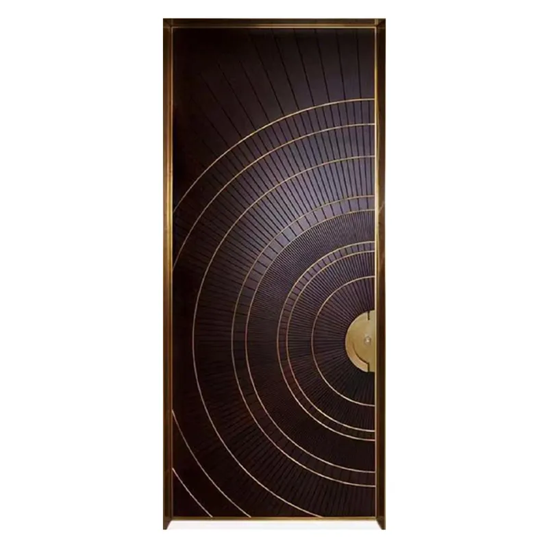 الألواح الزخرفية الأمريكية للأبواب الخشبية المنزلية السوداء