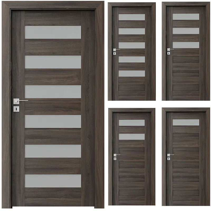 سعر المصنع مخصص للمؤسسة الداخلية باب خشبي صلب زجاجي