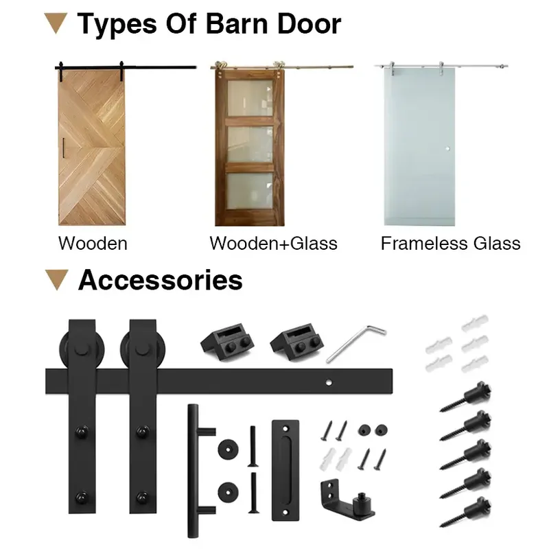 باب الحظيرة ذو الألواح الخشبية الصلبة قسم داخلي باب الحظيرة المنزلق