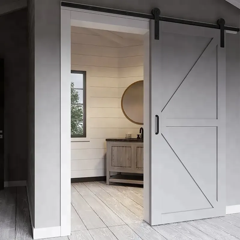 باب الحظيرة الخشبي الداخلي المقاوم للماء باب الحظيرة الخشبي المنزلق