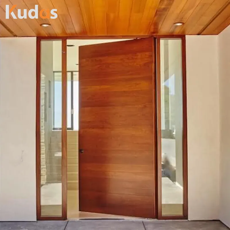 باب أمامي رئيسي للفيلا الفاخرة مصنوع حسب الطلب من فوشان مع زجاج داخلي