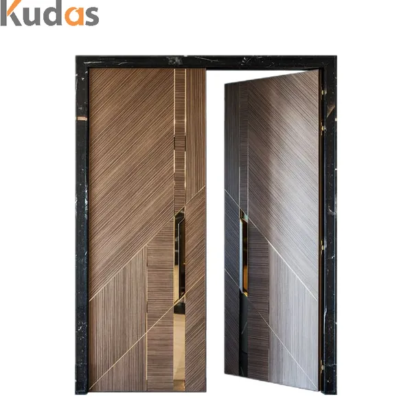 أحدث باب خشبي رئيسي من خشب الساج خارجي مخصص للمنزل