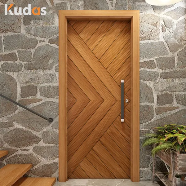 باب خشب متين أمامي متأرجح من خشب البلوط  