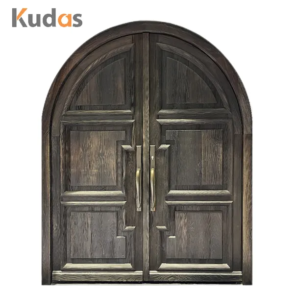 فيلا قوس تصميم البلوط الصين الأبواب الخشبية الصلبة