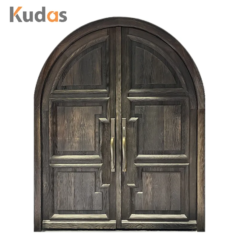 فيلا قوس تصميم البلوط الصين الأبواب الخشبية الصلبة