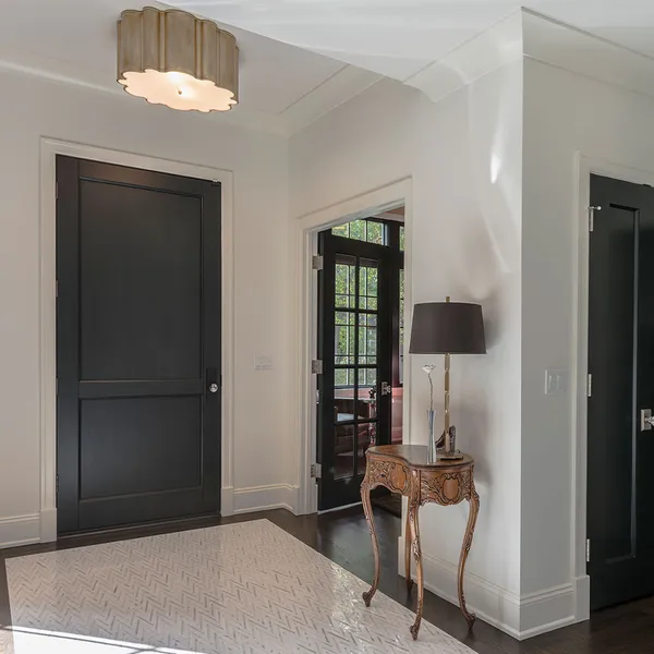 باب خشبي أسود خارجي داخلي حديث مخصص  