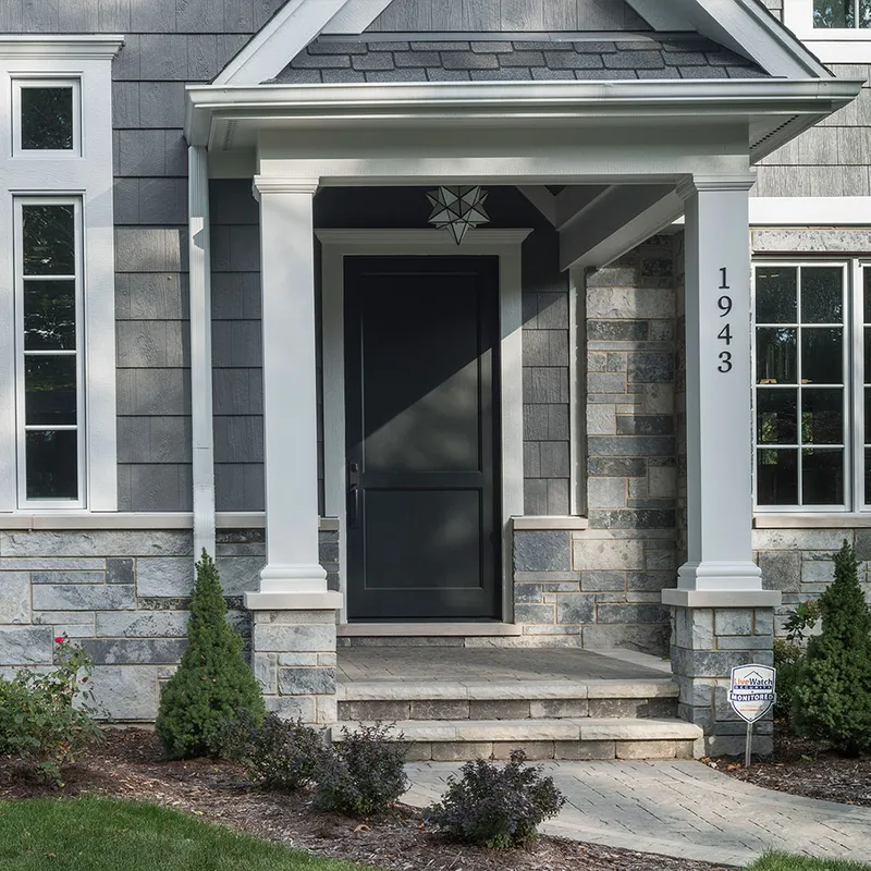 باب خشبي أسود خارجي داخلي حديث مخصص  