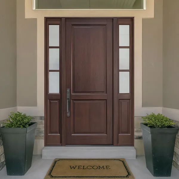 أبواب دخول خارجية مصنوعة من الألياف الزجاجية مقاومة للماء للمنزل