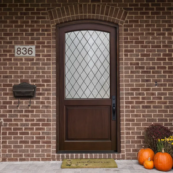 أبواب خشبية للمدخل الرئيسي الخشبي الخارجي المزدوج