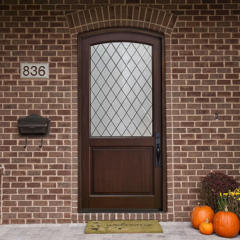 أبواب خشبية للمدخل الرئيسي الخشبي الخارجي المزدوج