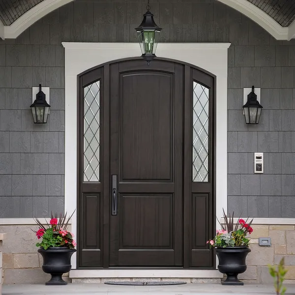 أمان أمامي خشبي محوري خارجي خارجي باب دخول خشبي حديث