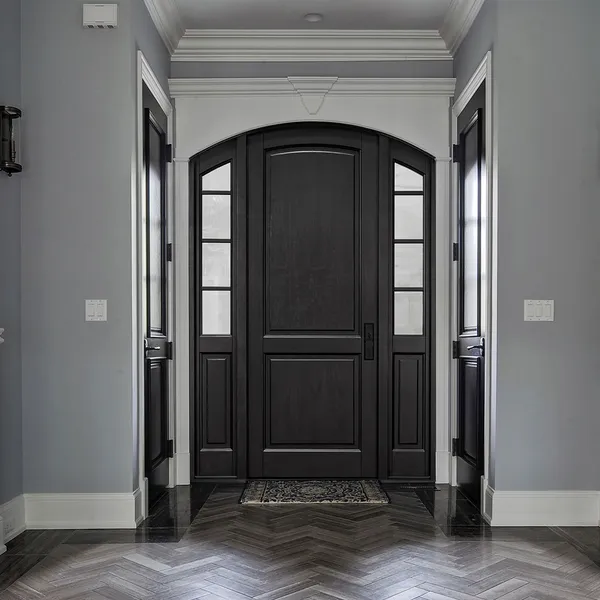 أمان أمامي خشبي محوري خارجي خارجي باب دخول خشبي حديث