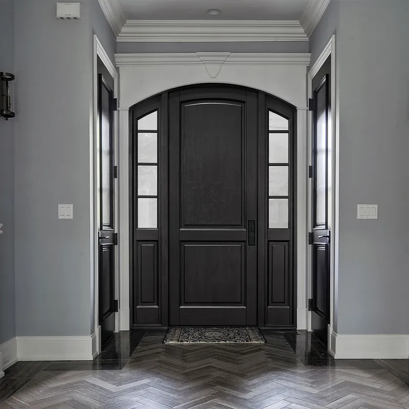 أمان أمامي خشبي محوري خارجي خارجي باب دخول خشبي حديث