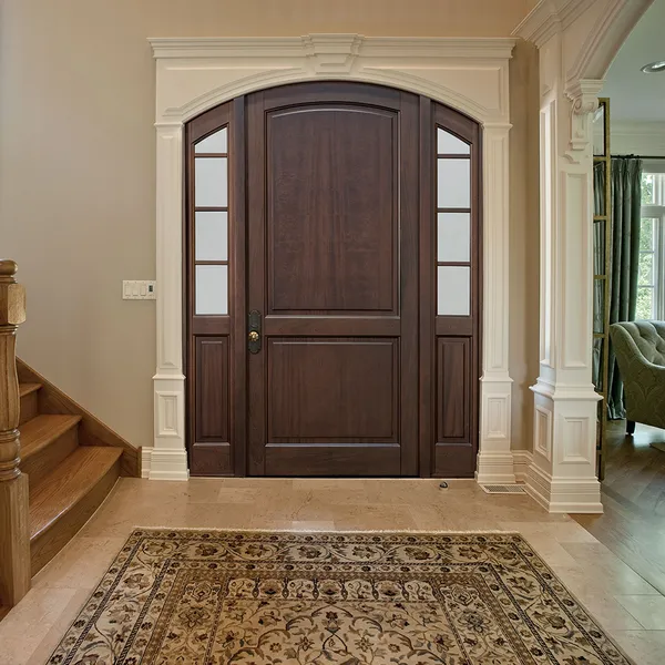 أمان أمامي خشبي محوري خارجي خارجي باب دخول خشبي حديث