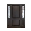 باب دخول أمامي خارجي خشبي محوري من الخشب الصلب مع زجاج