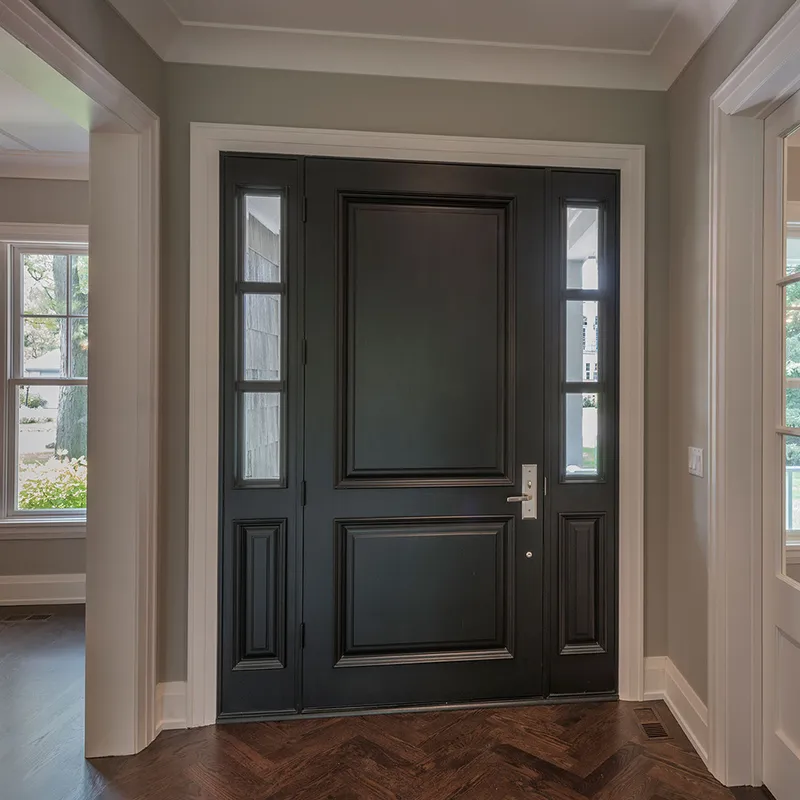 مدخل خارجي أنيق من الخشب الصلب، باب أمامي رئيسي صلب