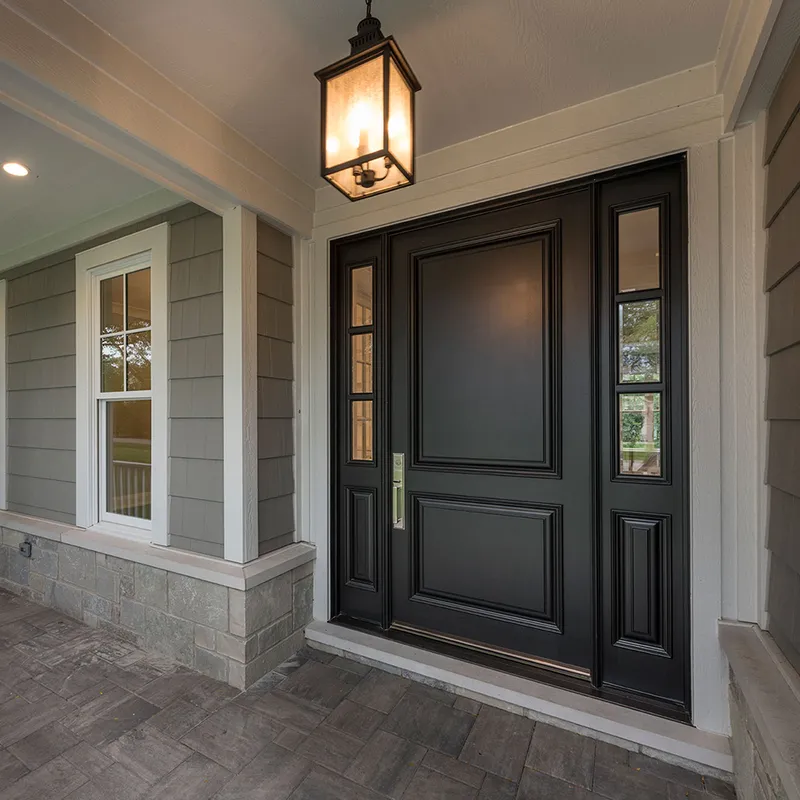 مدخل خارجي أنيق من الخشب الصلب، باب أمامي رئيسي صلب