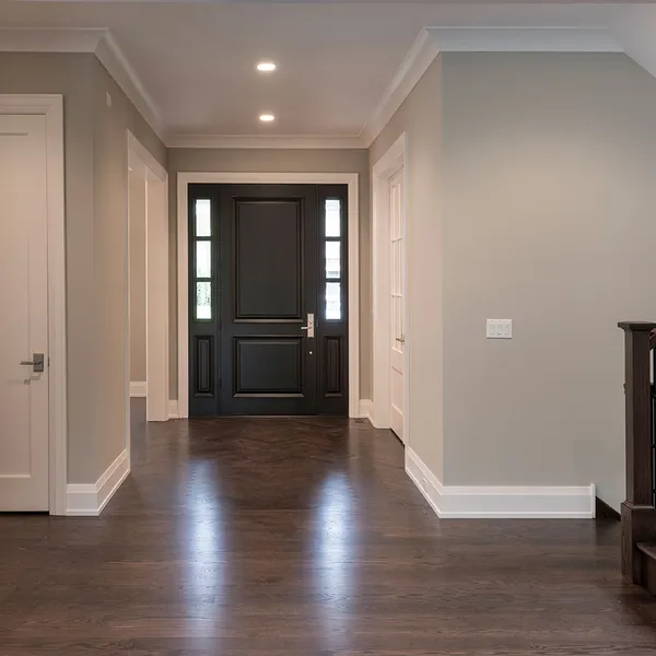 مدخل خارجي أنيق من الخشب الصلب، باب أمامي رئيسي صلب