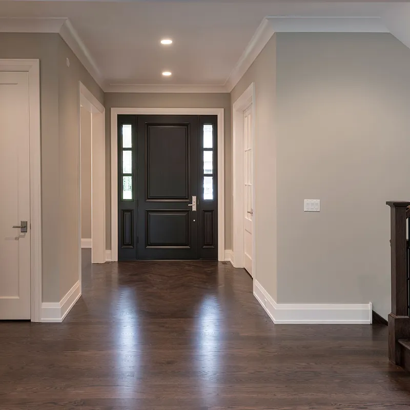 مدخل خارجي أنيق من الخشب الصلب، باب أمامي رئيسي صلب