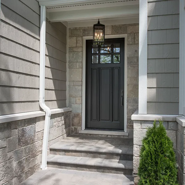 أبواب خشبية أمامية للمدخل المحوري الخارجي بتصميم حديث