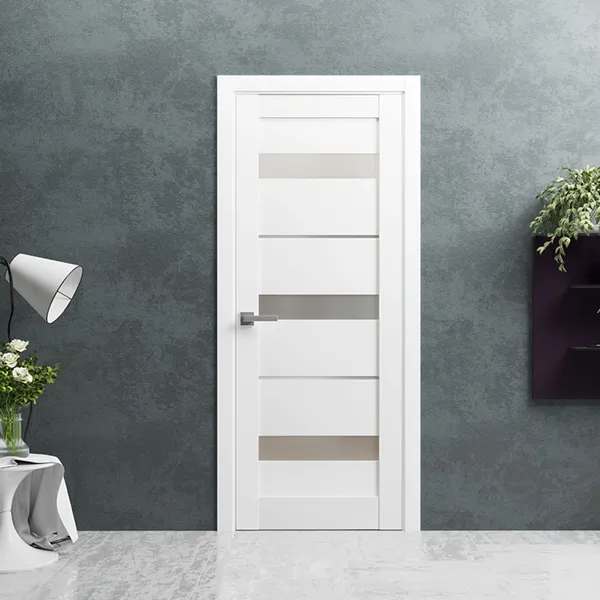 ألواح خشبية داخلية بسيطة من خشب الميلامين لباب خشبي للمكتب