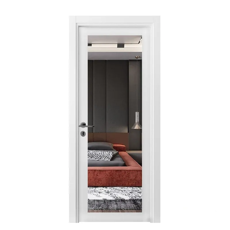 غرفة داخلية حديثة أبواب زجاجية خشبية باب خشبي للحمام الداخلي