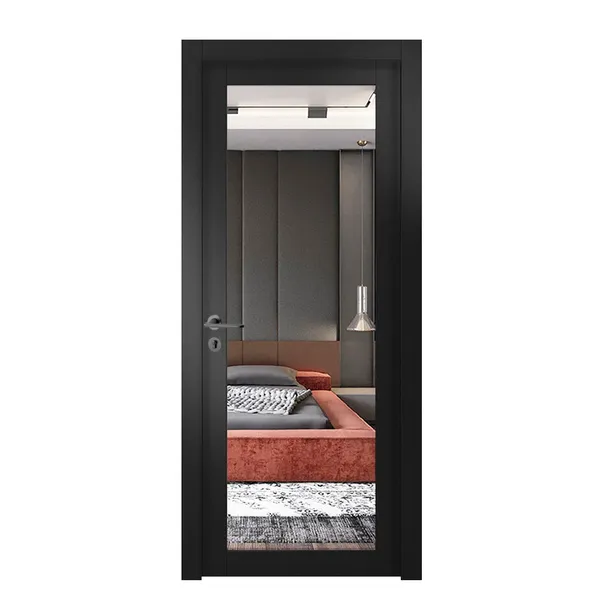 غرفة داخلية حديثة أبواب زجاجية خشبية باب خشبي للحمام الداخلي