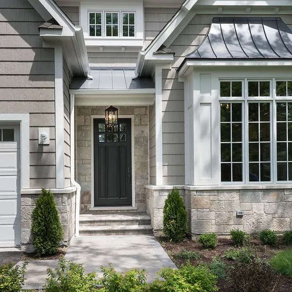 باب مدخل خشبي خارجي من الخشب الصلب المحوري الرئيسي للفيلا