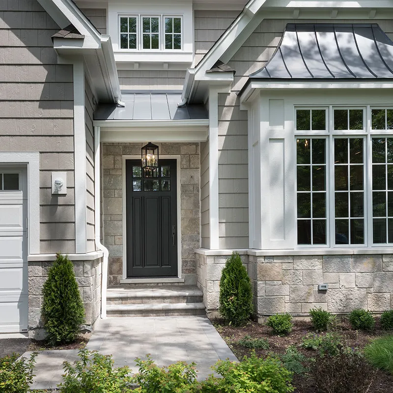 باب مدخل خشبي خارجي من الخشب الصلب المحوري الرئيسي للفيلا