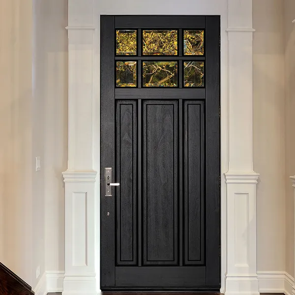 باب مدخل خشبي خارجي من الخشب الصلب المحوري الرئيسي للفيلا