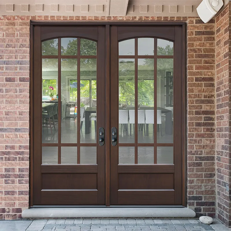 أبواب دخول خشبية حديثة مخصصة باب خارجي خشبي أمامي