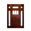 باب خشبي صلب بتصميم خارجي فاخر مع زجاج