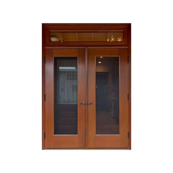 أبواب الدخول الرئيسية الخشبية المزدوجة الخارجية من الخشب الصلب مع المنحوتات