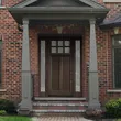 أبواب أمامية خارجية حديثة للدخول المحوري من الخشب الصلب مع الأجهزة
