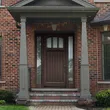 أبواب أمامية خارجية حديثة للدخول المحوري من الخشب الصلب مع الأجهزة
