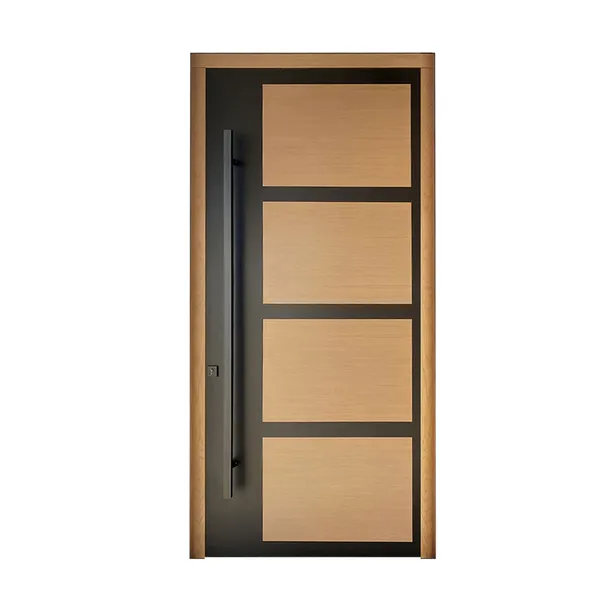 أبواب أمان خشبية صلبة ذات محور أمامي خارجي مقاوم للإعصار