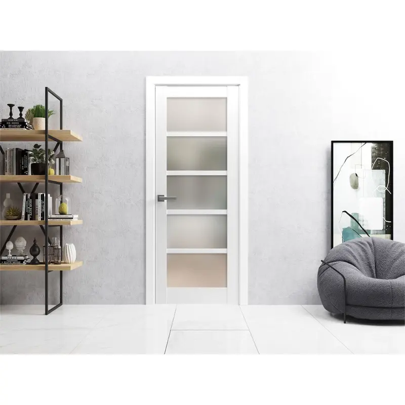 غرفة الجملة سوينغ باب عالي الجودة سعر باب خشبي زجاجي داخلي