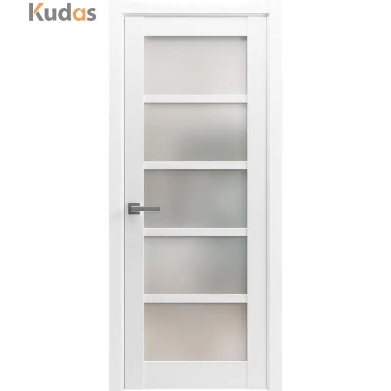 غرفة الجملة سوينغ باب عالي الجودة سعر باب خشبي زجاجي داخلي