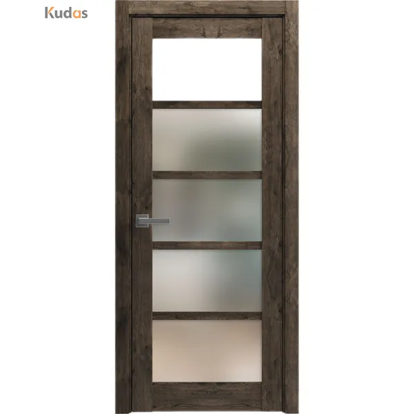 باب خشبي زجاجي داخلي مطلي على الطراز الحديث من المصنع