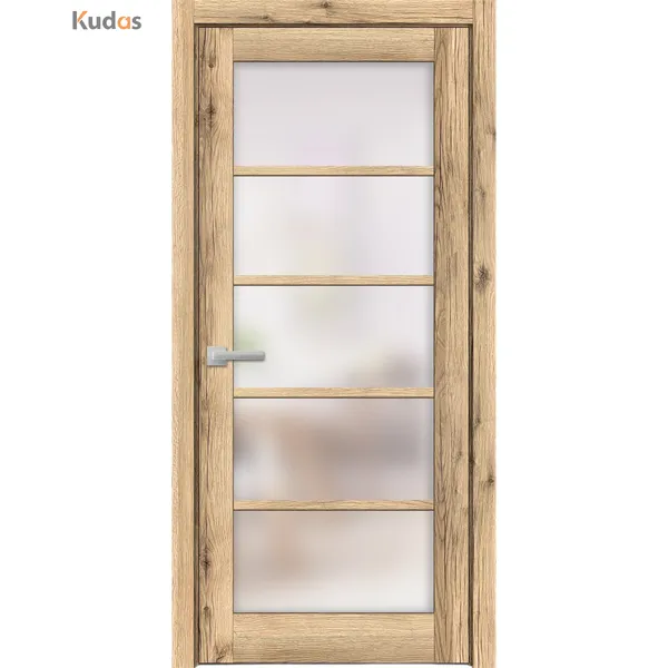 باب خشبي زجاجي داخلي مطلي على الطراز الحديث من المصنع