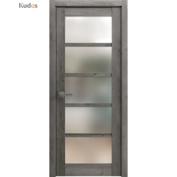 باب خشبي زجاجي داخلي مطلي على الطراز الحديث من المصنع