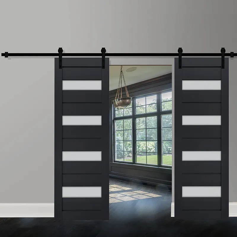 باب الحظيرة الداخلي المنزلق من الخشب الصلب المزدوج من Kudas