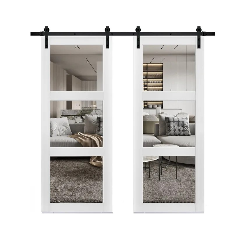 باب الحظيرة الداخلي المنزلق من الخشب الصلب المزدوج من Kudas