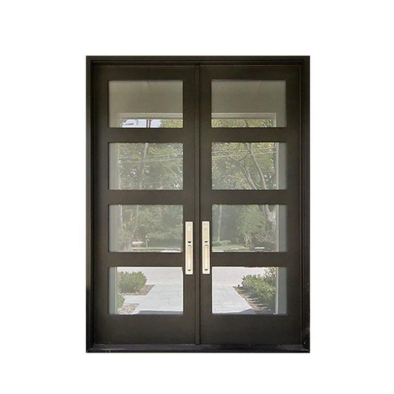 تخصيص تصميم بسيط أبواب محورية خشبية صلبة خارجية مقاومة للماء