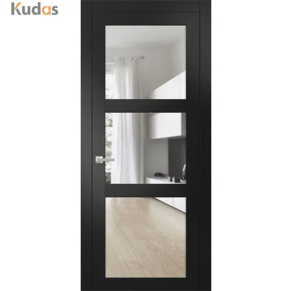 Kudas Solid Core Timber Prehung Interior Solid Wooden Flush Wood Door
