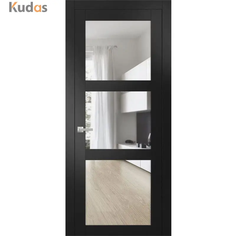 Kudas Solid Core Timber Prehung Interior Solid Wooden Flush Wood Door