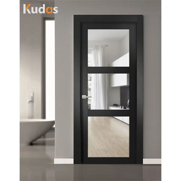 Kudas Solid Core Timber Prehung Interior Solid Wooden Flush Wood Door