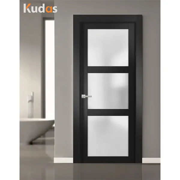 Kudas Solid Core Timber Prehung Interior Solid Wooden Flush Wood Door