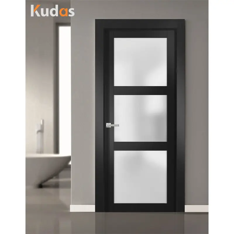 Kudas Solid Core Timber Prehung Interior Solid Wooden Flush Wood Door