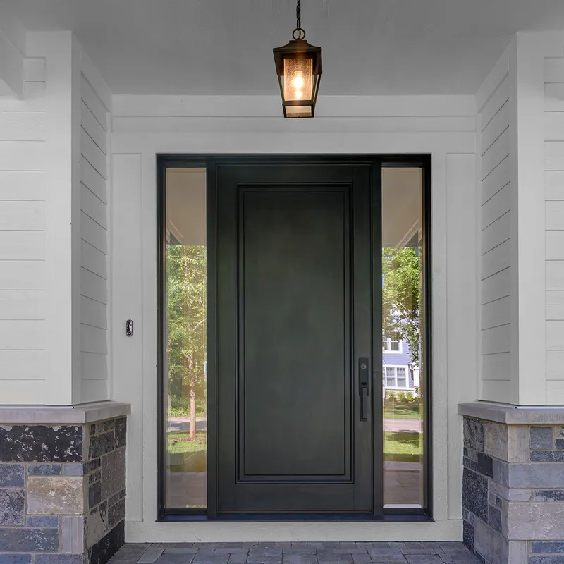 باب دخول أمامي من الخشب الصلب الصلب باب محوري مزدوج للفيلا